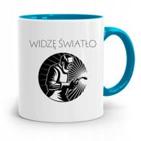 Kubek Błękitny Spawacza Widze Światło Z Nadrukiem Ze Zdjęciem