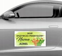 MAGNES na samochód reklamowy MATA MAGNETYCZNA 30x60 SKLEP SPOŻYWCZY