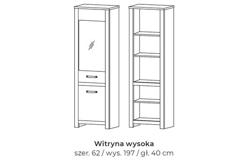 Witryna wysoka SAND / Dąb sand grange na Arena.pl