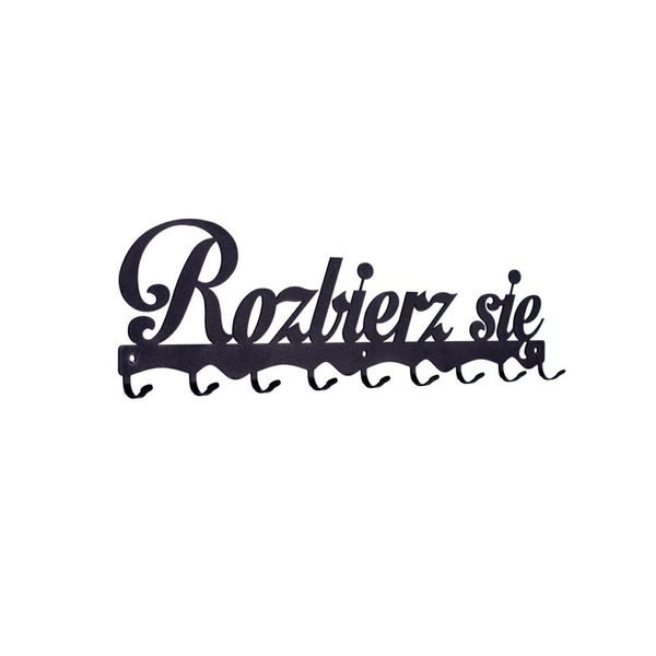 Wieszak ścienny Rozbierz się czarny zdjęcie 2