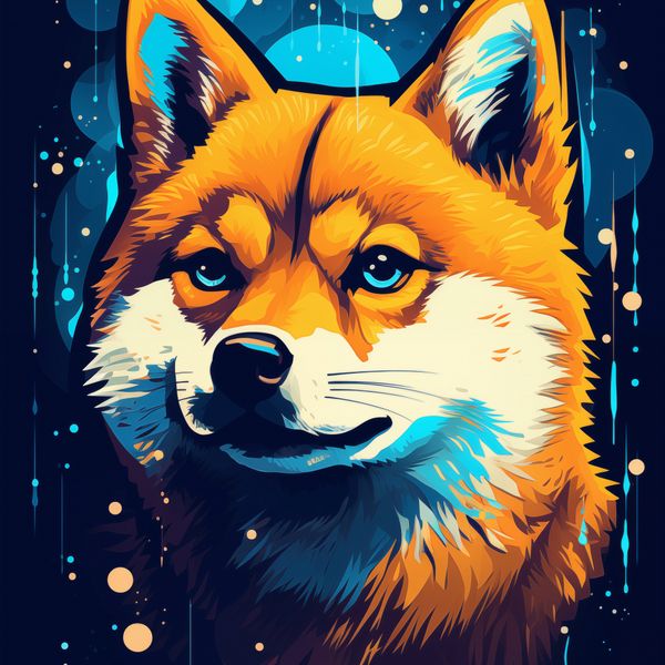 Plakat 30x30cm Lisek w Kosmosie zdjęcie 1