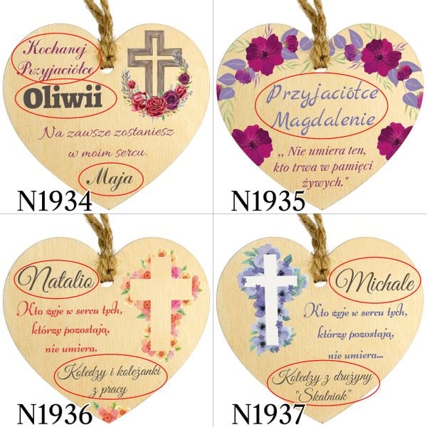 Serce dla bliskich tabliczka Twój KOLOR ZNICZ zdjęcie 14