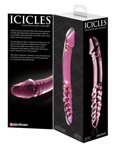 pipedream icicles model 24 - szklany masażer dwustronny 23 cm na Arena.pl