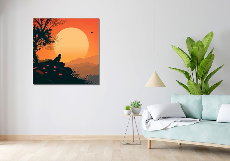 Obraz 90x90cm Kocie Wzgórze zdjęcie 2