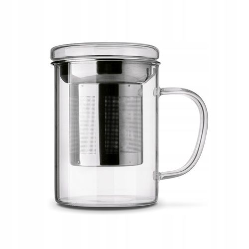 KUBEK z ZAPARZACZEM Nierdzewny z Uchem SZKLANY Konighoffer Cortese 350 ml na Arena.pl