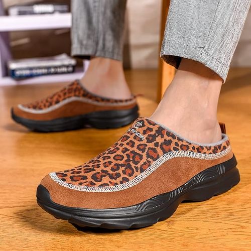 Klapki Damskie Męskie Ciepłe Antypoślizgowe Buty Domowe Panterka 42 EU na Arena.pl