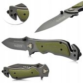 Nóż RATOWNICZY Scyzoryk Składany Zbijak TAKTYCZNY