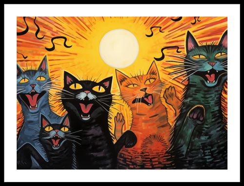 Plakat 55x40cm Kocie Koncertowanie na Arena.pl