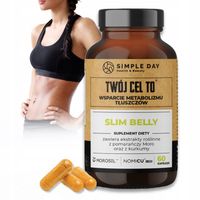 SLIM BELLY REDUKCJA ODCHUDZANIE METABOLIZM NATURALNE 200mg SPALACZ 60 KAPS