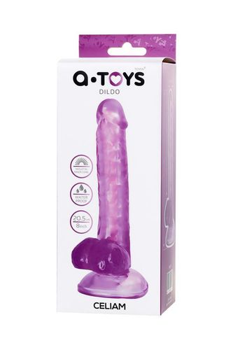 Realistic dildo A Toys by TOYFA Celiam, TPE, purple, 20.5 cm na Arena.pl