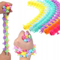 12x Zabawka makaron antystresowy stonoga gąsienica