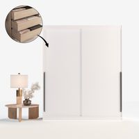 Szafa przesuwna ADAPTE Box 180 / 215 z szufladami + półki i drążki - Biały