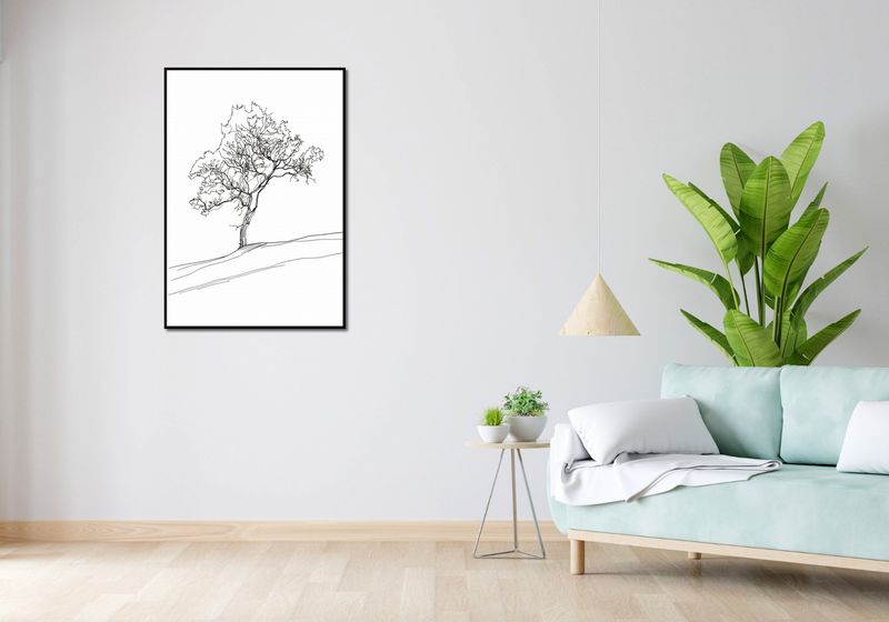 Plakat 68x98cm Drzewo w Zarysie zdjęcie 4