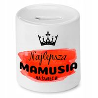 Skarbonka Dla Mamy Matki Najlepsza Na Świecie Z Nadrukiem Ze Zdjęciem