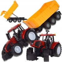 TRAKTOR CIĄGNIK MASZYNA ROLNICZA PRZYCZEPA FARMER ZABAWKA DLA DZIECI ROLNIK