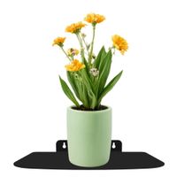 Solidny metalowy kwietnik wiszący ścienny loft półka na ścianę czarny