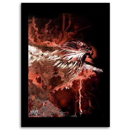 Obraz na płótnie – Canvas, Orzeł na czerwonym tle 40x60 na Arena.pl