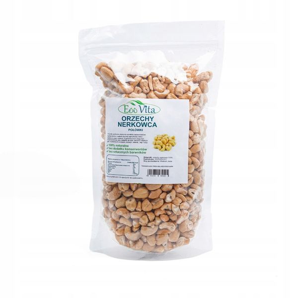 Orzechy nerkowca EOOVita połówki 1000 g zdjęcie 1