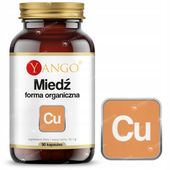 Yango MIEDŹ FORMA ORGANICZNA wsparcie: UKŁAD NERWOWY ODPORNOŚĆ 90 kapsułek