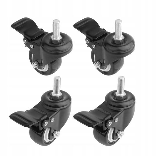 ZESTAW JEZDNY KÓŁKA OBROTOWE 50mm KOŁA MEBLOWE ŚRUBA M8 4szt Z na Arena.pl