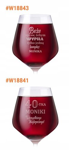 Kieliszek do Wina Krosno Prezent na Urodziny 18-99 Elegancki Duży 860 ml na Arena.pl