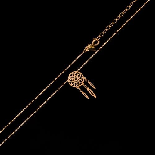 Złoty Naszyjnik Celebrytka Talizman Łapacz Snów Grawer na Arena.pl