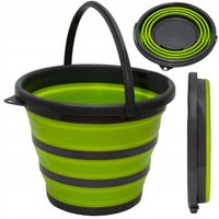 WIADERKO SKŁADANE SILIKONOWE TURYSTYCZNE Z UCHWYTEM 10L MISKA MOCNA DO