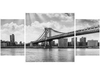 80X40CM BROOKLYN NOWY JORK TRÓJ OBRAZ