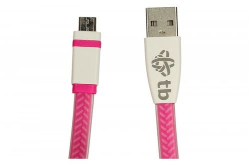 TB Kabel USB - Micro USB 1m. różowy na Arena.pl