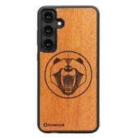 Drewniane Etui Bewood na Samsung Galaxy S24 Plus NIEDŹWIEDŹ MERBAU