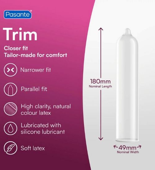 Prezerwatywy Pasante Trim - 3szt. zdjęcie 3