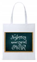 Dzień Nauczyciela Prezent Torba Eco Biała Shopper Z Nadrukiem Ze Zdjęciem