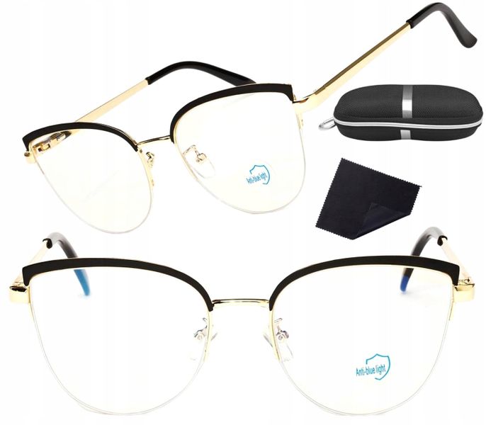 Okulary Kocie Cat Blue Light Zerówki Do Komputera zdjęcie 4