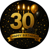 Opłatek na tort Urodziny 18 30 40 50 60 Happy Birthday Okazjonalny