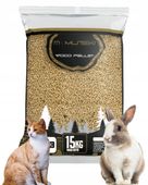 Pellet drzewny żwirek dla zwierząt ekologiczny bezpyłowy Muteki 15 KG