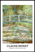 Plakat 61x91,5cm Design Bridge Over a Pond, Monet Vintage do Salonu