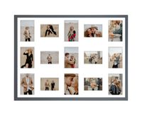Ramka na 15 zdjęć Hekla 60x80x15 MDF galeria srebrny 1szt.