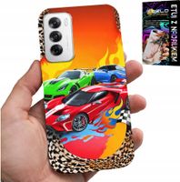 ETUI DO OPPO RENO12 PRO 5G - DLA DZIECI, SAMOCHODY WYŚCIGOWE + FOLIA