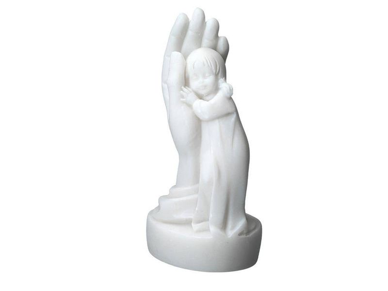 Dziewczynka na dłoni -alabaster grecki zdjęcie 3