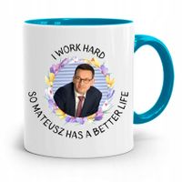 Kubek Błękitny Politycy Premier Mateusz Morawiecki Z Nadrukiem Ze Zdjęciem