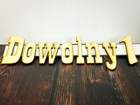 LITERY CYFRY NAPISY LOGO 3D drewniane 20 cm DOWOLNY NAPIS