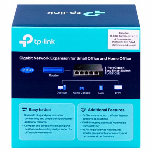 Switch TP-Link TL-SG105E 5 portów na Arena.pl