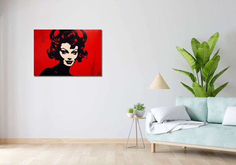 Obraz 90x60cm Czerwona Diablica zdjęcie 2