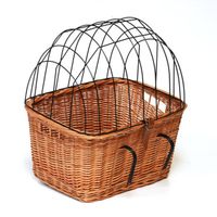 Wiklinowy Kosz na Rower Transporter dla Zwierząt na Rower 43x33 H22/42 cm