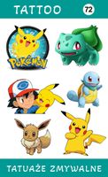 Tatuaże zmywalne Pokemon