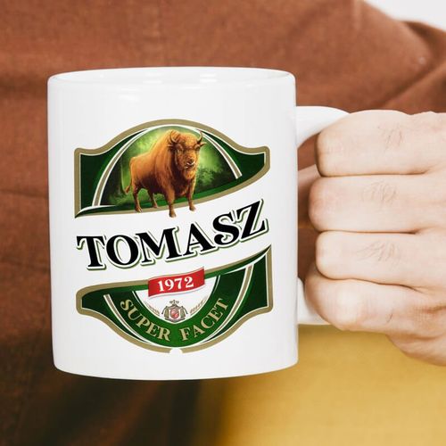 Kubek z imieniem i Twoim tekstem - Żubr na Arena.pl