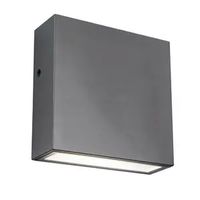 Zewnętrzna LAMPA ścienna GEMINI 5189114118 Lutec elewacyjna OPRAWA metalowa LED 9W 4000K kinkiet kostka IP54 szara