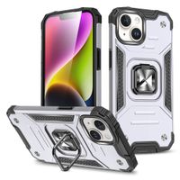 pancerne etui z uchwytem na palec do iphone 15 plus ring armor srebrny