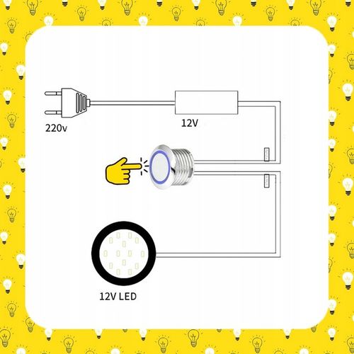 MINI ŚCIEMNIACZ DOTYKOWY WŁĄCZNIK DO TAŚM LED STEROWNIK MEBLOWY 12V na Arena.pl