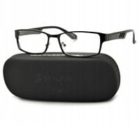 Męskie Okulary Plusy korekcyjne prostokątne +1do+4 CZYTANIA Bliży + GRATISY